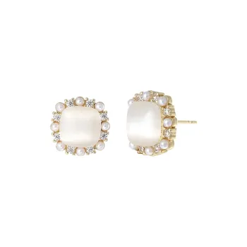 MISS XIA JWY S925 Silver Stud Earrings Women's