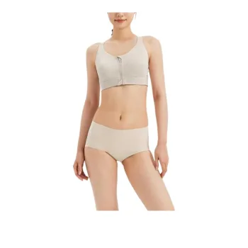 DECATHLON Underpants Women's 2 Pack Smoke Gray/Cream Beige
