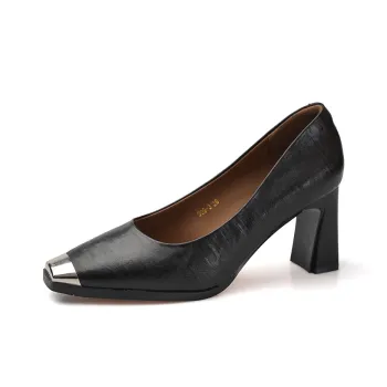 POOQ Chunky Heel High Heels 7.5CM Women's