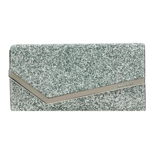 Jimmy Choo Emmie Glitter Detailed Chain Linked Clutch Bag