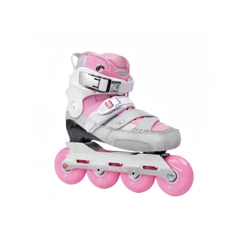 FLYING EAGLE Inline Skates Wild Street FSK City Street Racing, Trickster Drifting Unisex Gray Pink