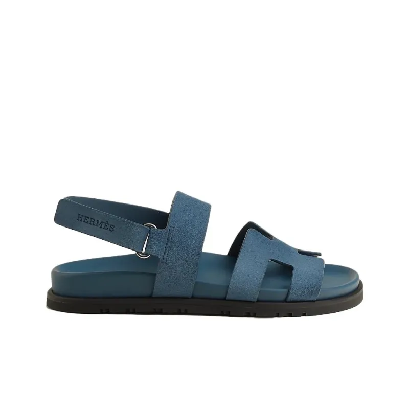HERMES Genius One Strap Sandals Women's Blue-1