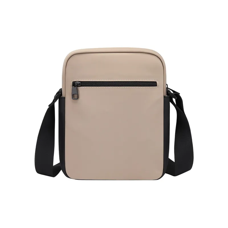 GOLF Fabric Crossbody Bag, Shoulder Bag Regular Men's Black/Light Tea Brown-7