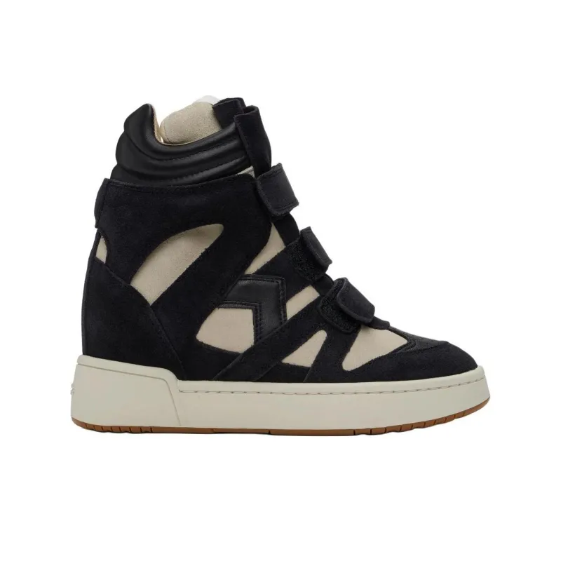 ISABEL MARANT IM3 High Top Skateboard Shoes Women's Black White-1