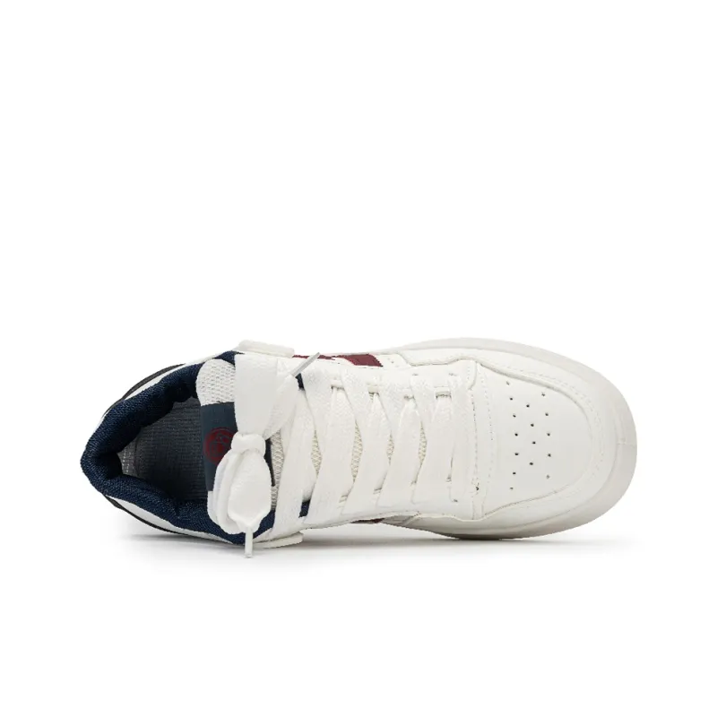 SHUXIAOBEI Anti Slip And Wear Resistant Lightweight Low Top Skateboard Shoes Unisex White Blue-12
