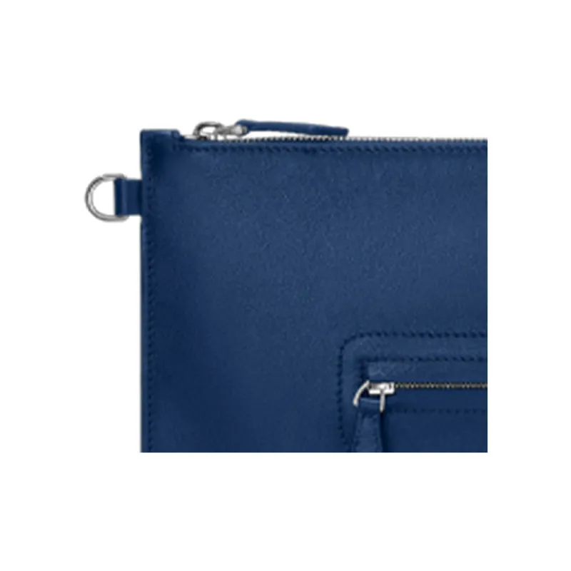 MONTBLANC Meisterstuck Leather With Calfskin Clutch Men's Blue-1