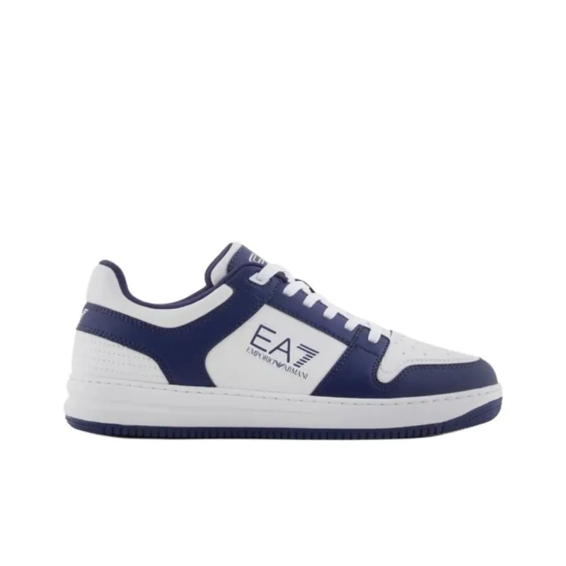 EMPORIO ARMANI EA7 Low Top Skateboard Shoes Unisex Blue/Cream White-1