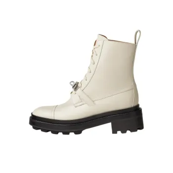 HERMES Funk Ankle Boots 5cm Women's White