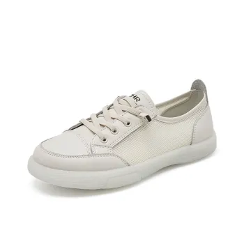 ZHR Flat White Shoes Wear resistant And Lightweight Low Top Skateboard Shoes Women's