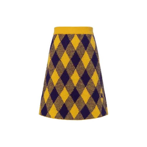 Burberry Argyle Wool Skirt 'Pear'