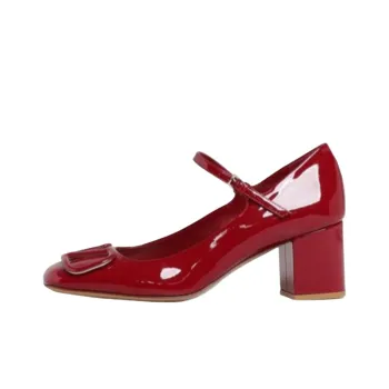 Valentino Chunky Heel High Heels 6cm Women's Red