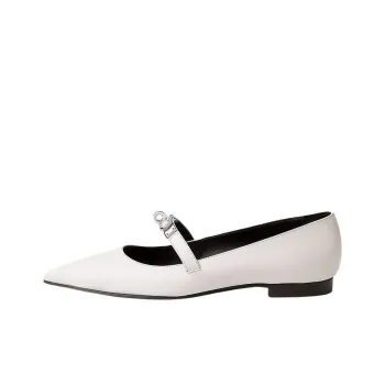 HERMES Kelly Casual Single Shoes Women's White