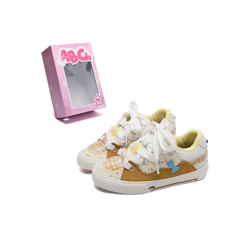 ABCIO Skateboard Shoes Unisex Low Top Leopard Print Blue-5