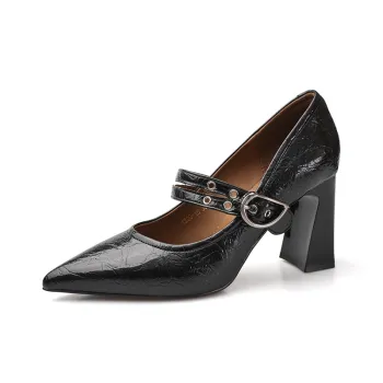 POOQ Chunky Heel High Heels 8CM Women's