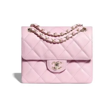 CHANEL Classic Flap CF Calfskin Chain Bag Mini Women's Pink