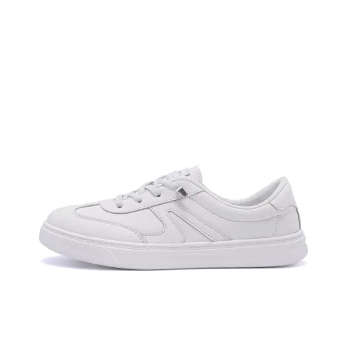 HUANQIU Abrasion Resistant Moisture Wicking Lightweight Low Top Casual Shoes Women's White