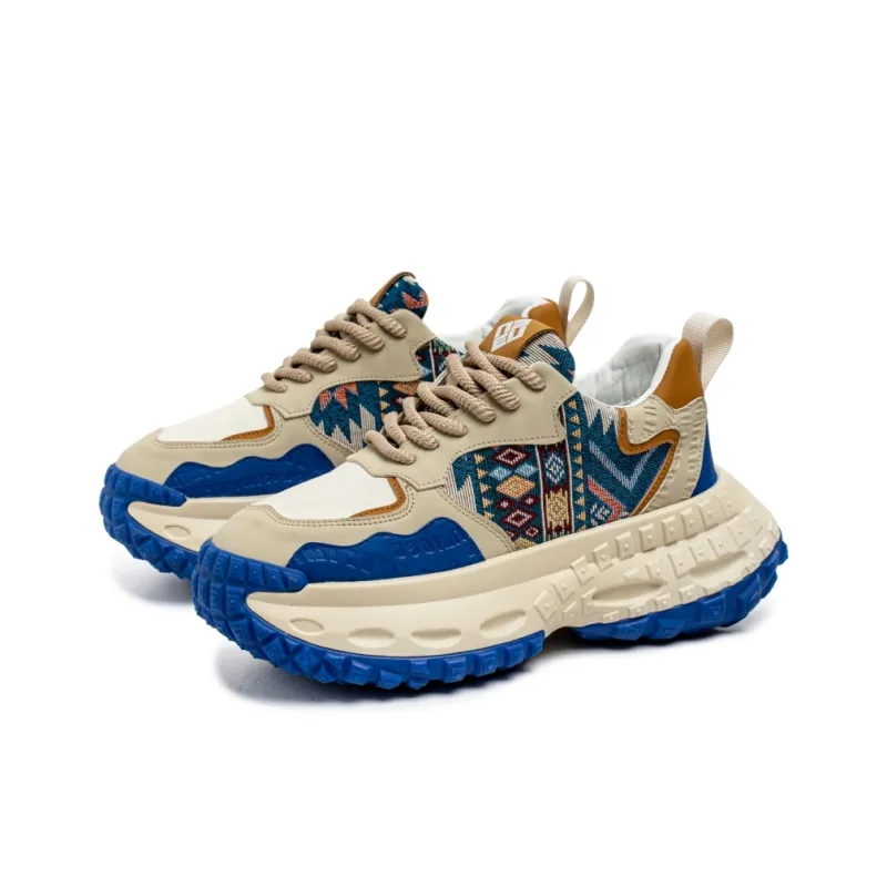 JANECO Anti Slip Wear Resistant Low Top Chunky Sneakers Men's-5