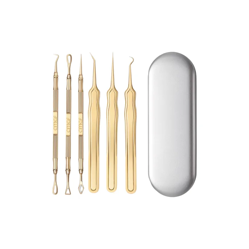 XIAOTIANLAI Pimple Pinch Cell Extractor Set, Acne Fighting Blackhead Removal Tweezers, Ultra Fine Pimple Squeezing Tool-0