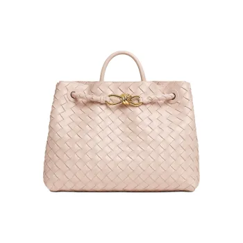 Bottega Veneta Sheepskin & Brass Handbag Women's Carved Pink