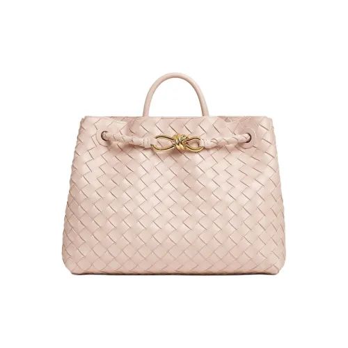 Bottega Veneta Sheepskin & Brass Handbag Women's Carved Pink