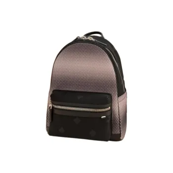 MCM Stark Visetos Recycled Polyester Mesh Polyester Backpack Medium Size Men's Gray