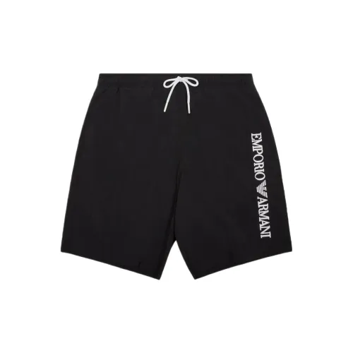 EMPORIO ARMANI Boardshorts Swimwear With Vertical Logo Embroidery