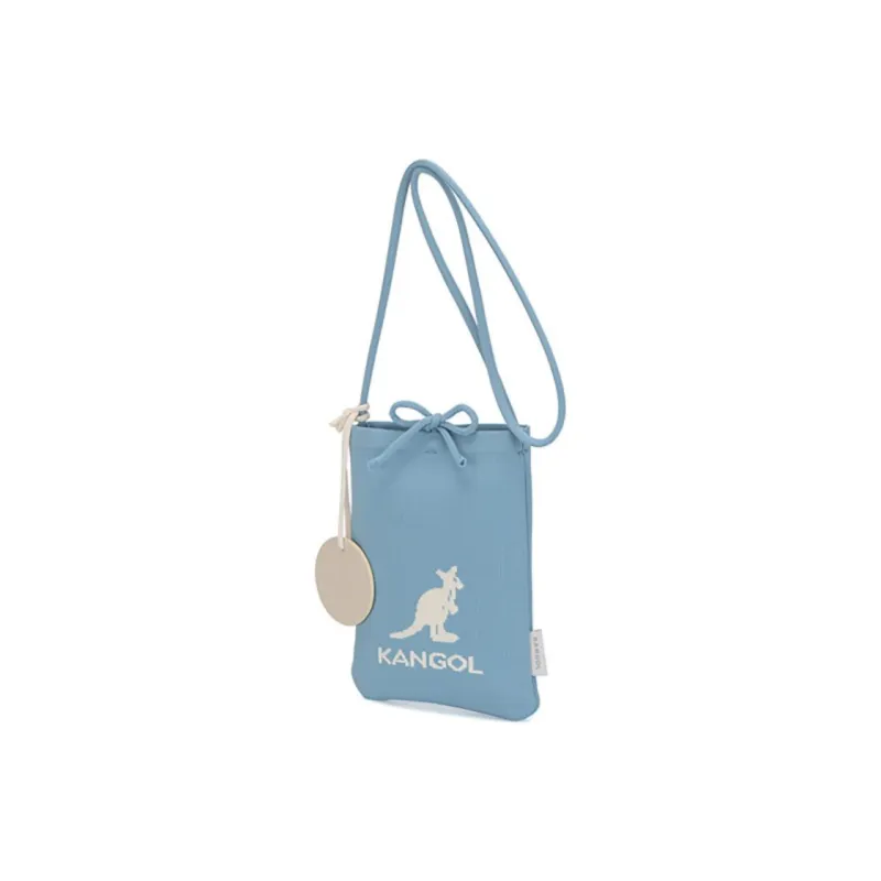 KANGOL Polyester Cell Phone Pouch Shoulder Bag Mini Unisex Light Blue-1