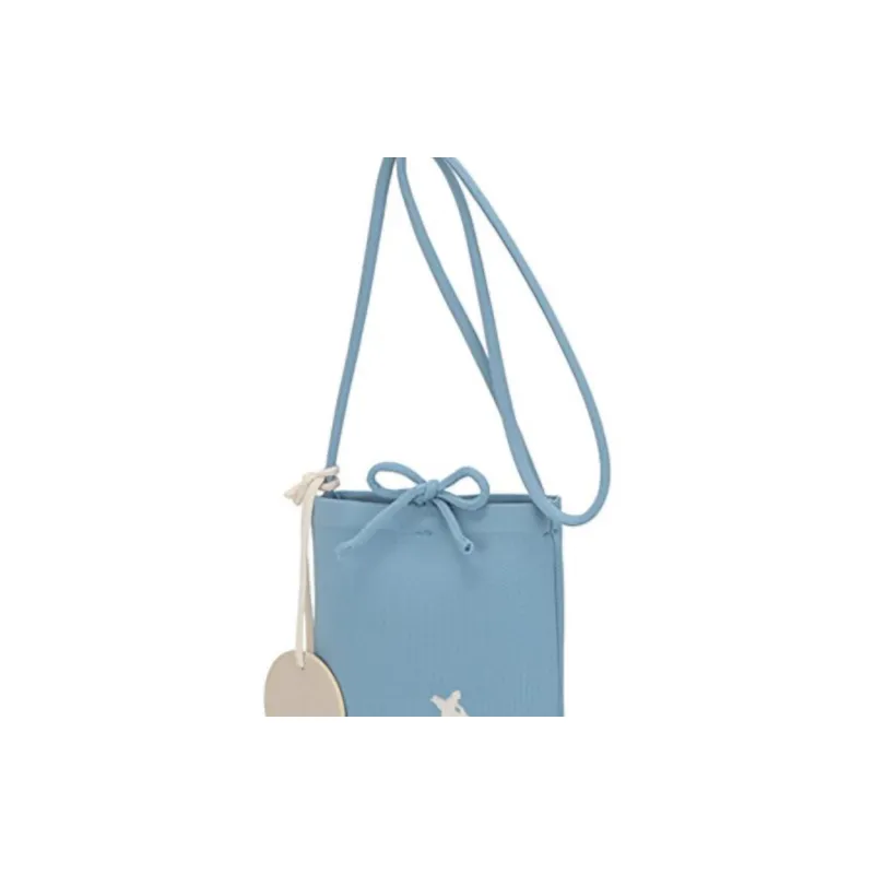 KANGOL Polyester Cell Phone Pouch Shoulder Bag Mini Unisex Light Blue-4