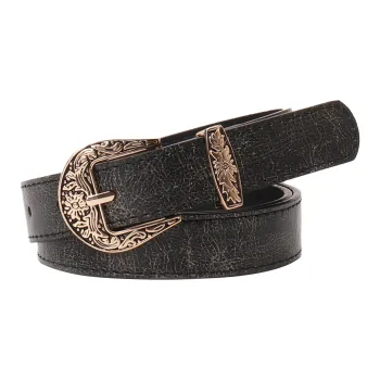 IOTS Alloy Leather Belts Unisex Approximately 2.4cm Wide