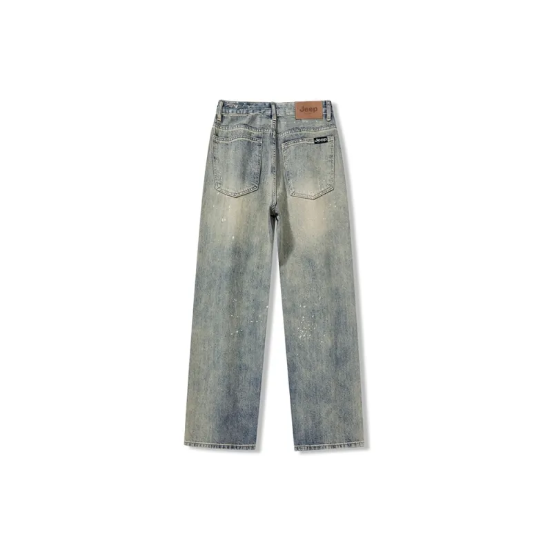 Jeep Lifestyle Theme Collection Jeans Unisex Vintage Blue-1