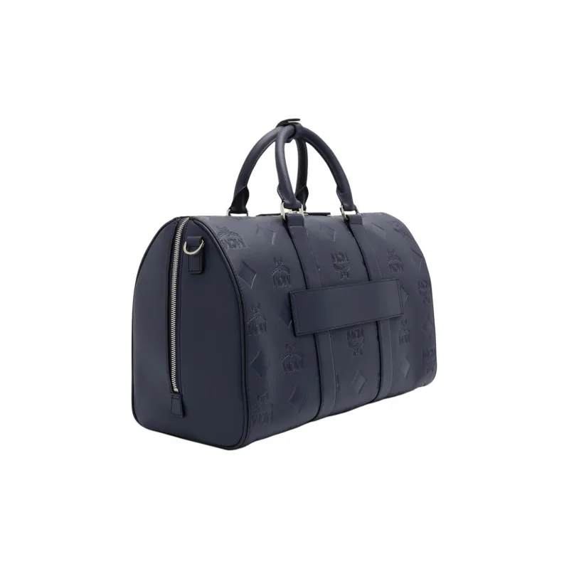 MCM Ottomar Leather Travel Bag Men's Marine Blue-1