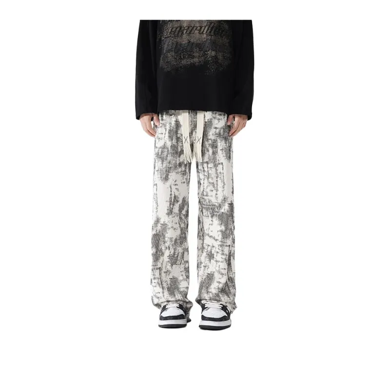 Small Columns Under The Sea Knitted Sports Pants Unisex-2