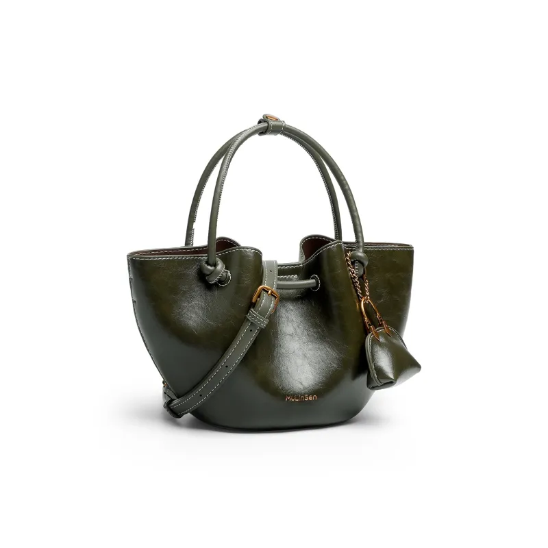 Mulinsen Polyurethane Handbag Regular Women's Dark Green-3