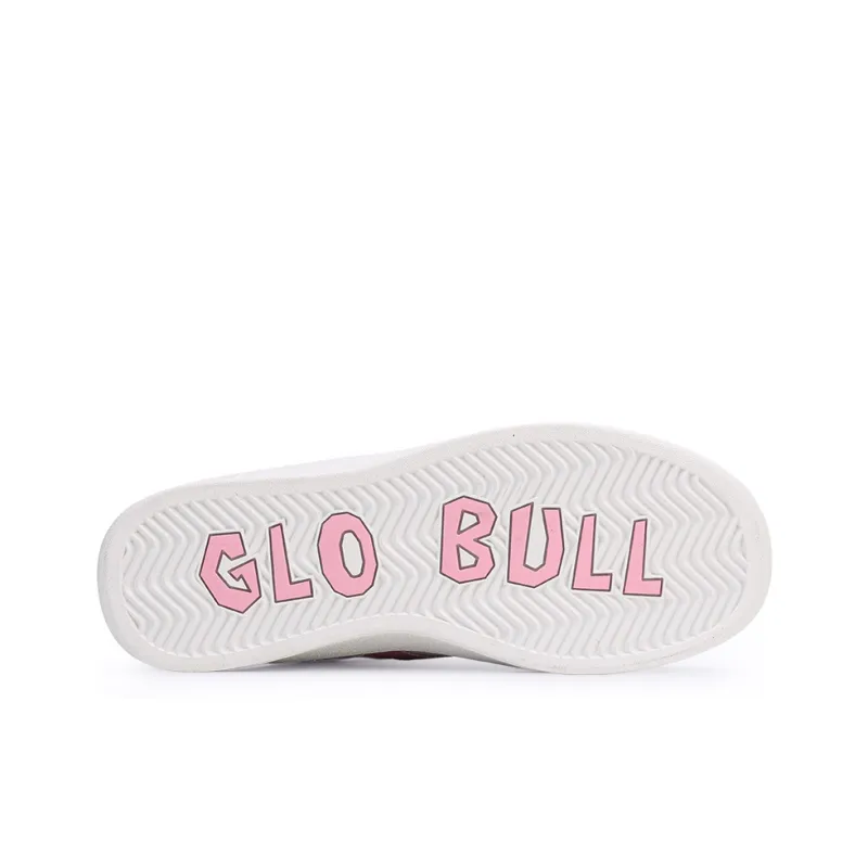 GLO BULL Durable Lightweight And Breathable Low-Top Skateboard Shoes Women's White Pink-5