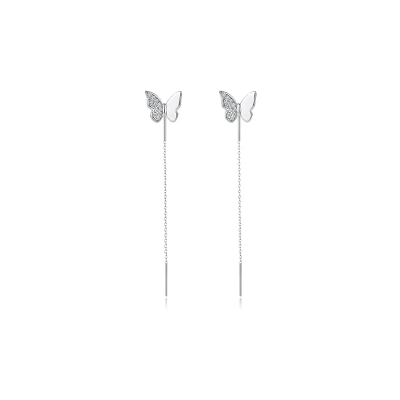 SHK 999 Fine Silver Drop Earrings Women's-0