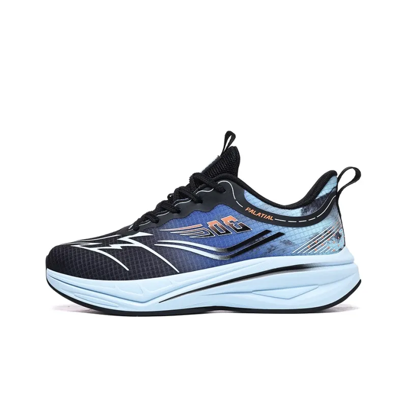 PALATIAL Shanling Running Shoes Men Low Top Sea Salt Blue/Misty Black Blue/White Orange-14