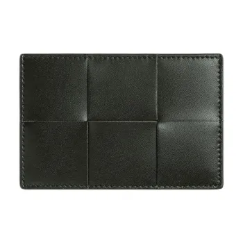 Bottega Veneta CASSETTE Cow Leather Card Holder Regular Men's Dark Moss Color