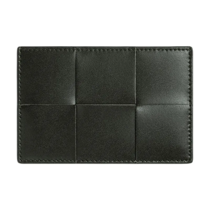 Bottega Veneta CASSETTE Cow Leather Card Holder Regular Men's Dark Moss Color-0