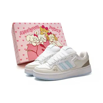 AQIUSHENG Minimalist Style Preppy Style Everyday Low Top Skateboard Shoes Women's White Blue Box
