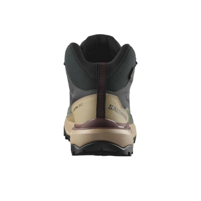 SALOMON X ULTRA 360 Anti Slip Wear Resistant Mid Top Hiking Shoes Men's Olive Green-4