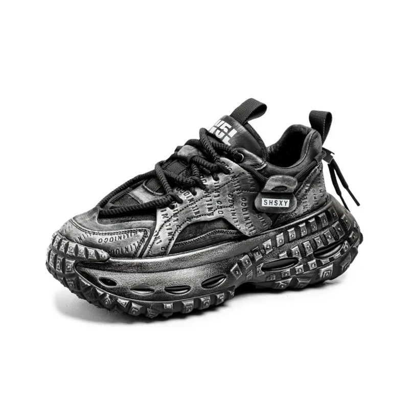 JANECO Anti Slip Wear Resistant Low Top Chunky Sneakers Men's-1
