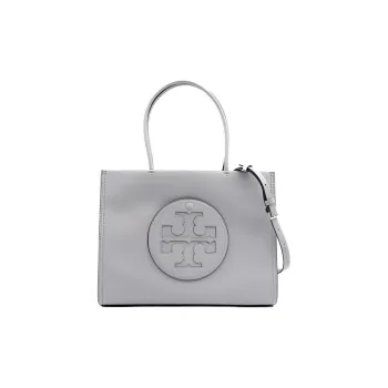TORY BURCH Ella Bio Synthetic Leather Tote Bag Shopping Bag Shoulder Bags Small Size Women's Gray