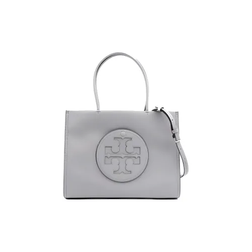 TORY BURCH Ella Bio Synthetic Leather Tote Bag Shopping Bag Shoulder Bags Small Size Women's Gray