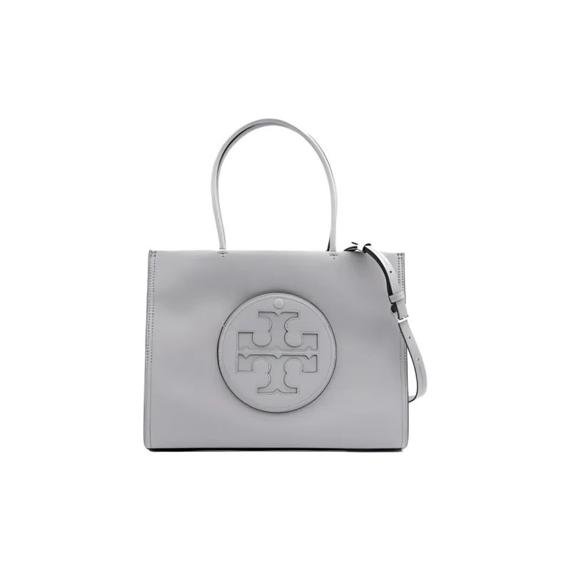 TORY BURCH Ella Bio Synthetic Leather Tote Bag Shopping Bag Shoulder Bags Small Size Women's Gray-0