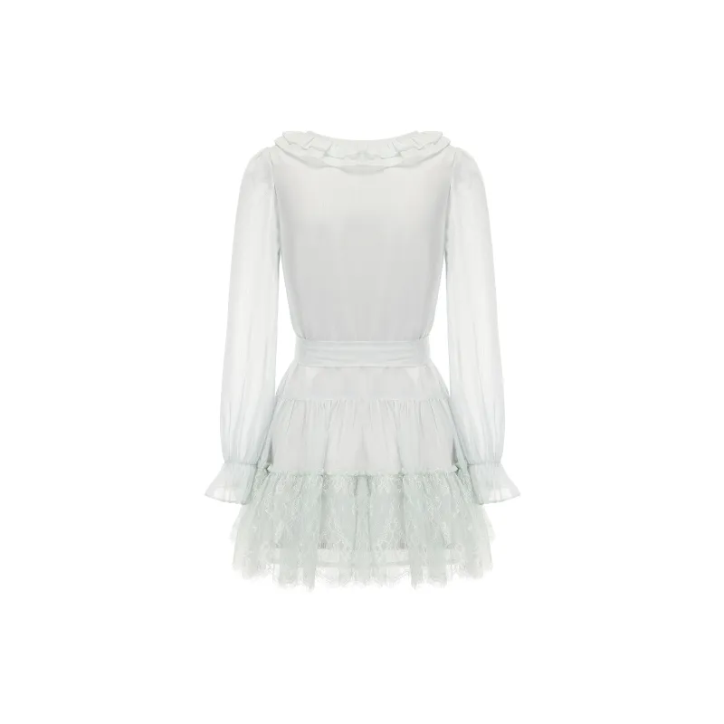CHIWAWAMEME Long Sleeved Dresses Women's Sea Salt Mint-1