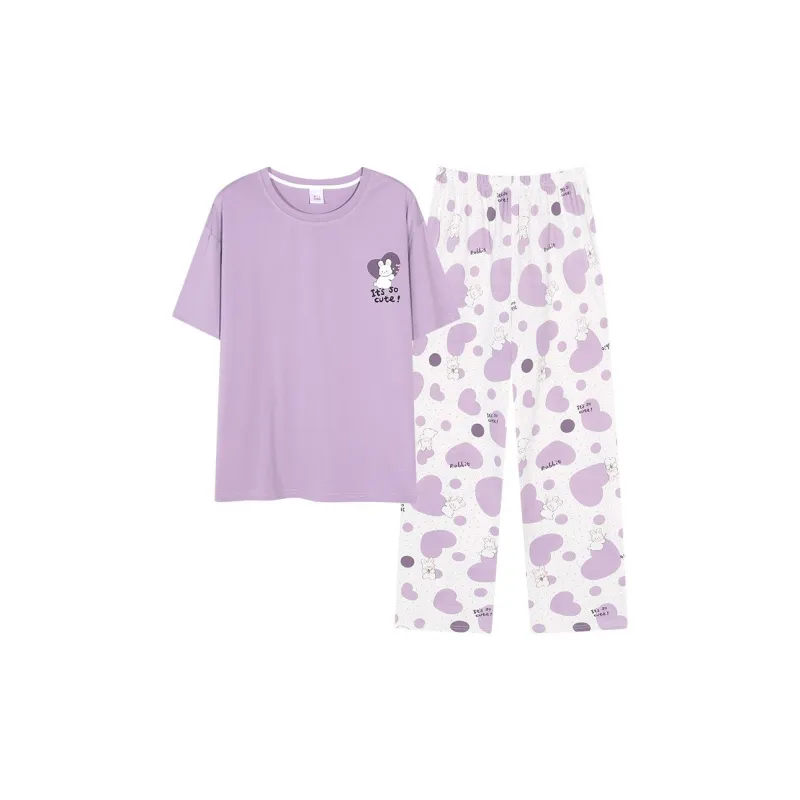 XISHE Pajama Set Women's Light Purple-0