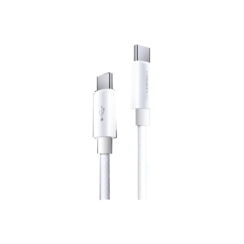 PISEN 1m/2m Type-c To Type-c 30W High-Density Woven High-Temperature Ice Core Technology Cables-0