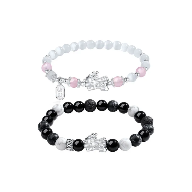 SWEET PLANET Obsidian Bracelets Unisex-6
