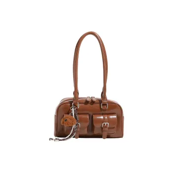 PAYOT Microfiber Synthetic Leather One Shoulder Regular Women's Brown/Black/Heart Chocolate
