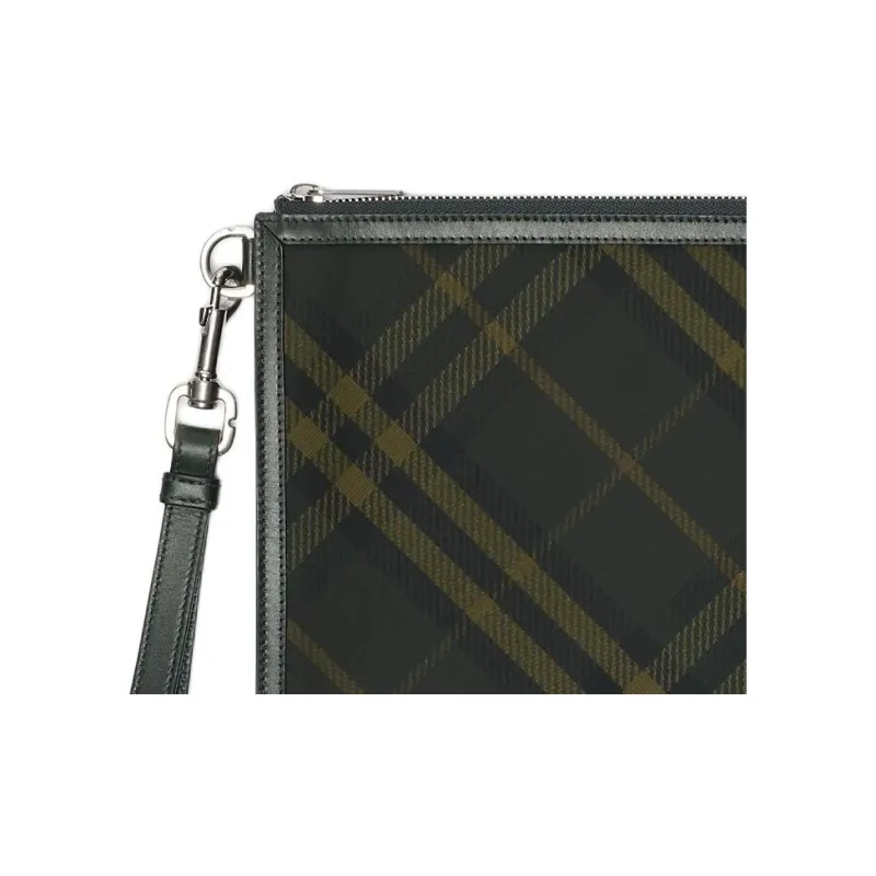 Burberry Polyester Clutch Men's Dark Shadow Color-3